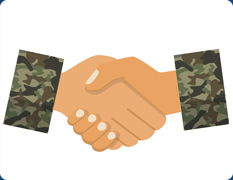Veterans Shaking Hands
