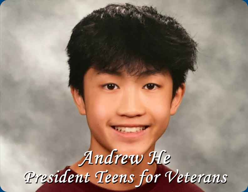 Andrew He - President of Teens for Veterans